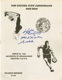 Kobe Bryant Signed and Inscribed 1996 High School State Title Game Program & First Lakers Press Conference  Signed Photo